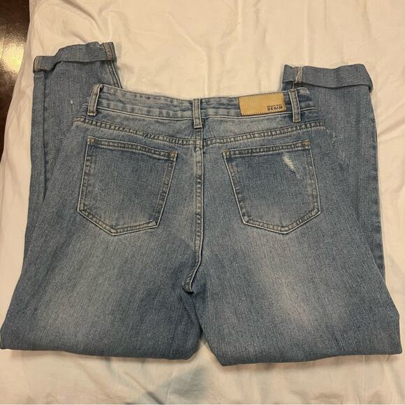 Nasty Gal Destructed Denim Boyfriend Jeans size 6 - Picture 10 of 11